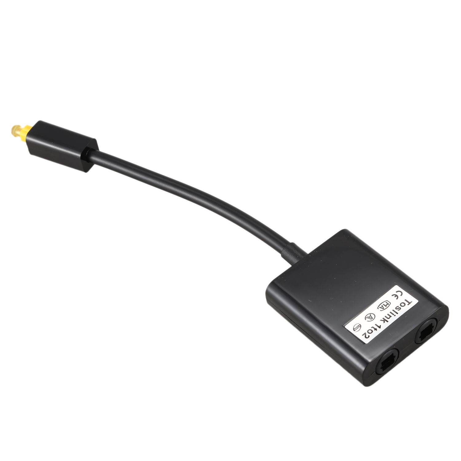 SPDIF Optical Audio Splitter 2 Way Toslink Splitter Adapter Hub. 