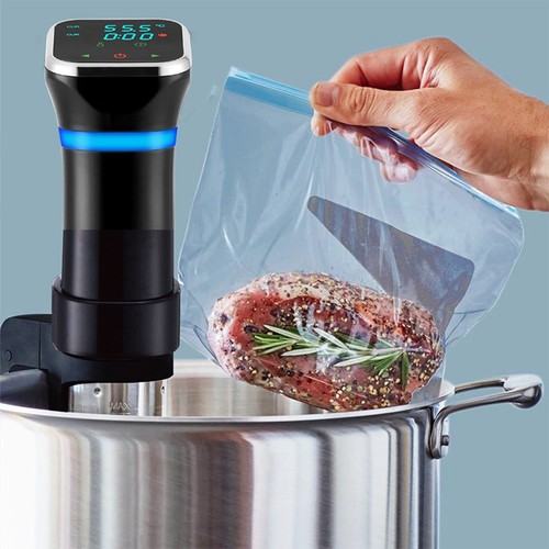 Sous Vide Cooker Machine, 1100W Vacuum Slow Cooker Heater, LED Touch Screen, 25-95 Celsius Temperature Range - US Plug. 