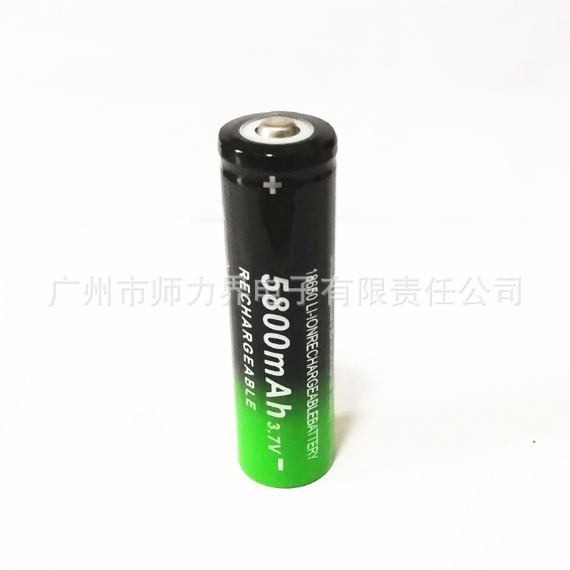 18650 5800MAH 3.7V lithium battery Pointed flat head flashlight rechargeable battery Camping light battery. 