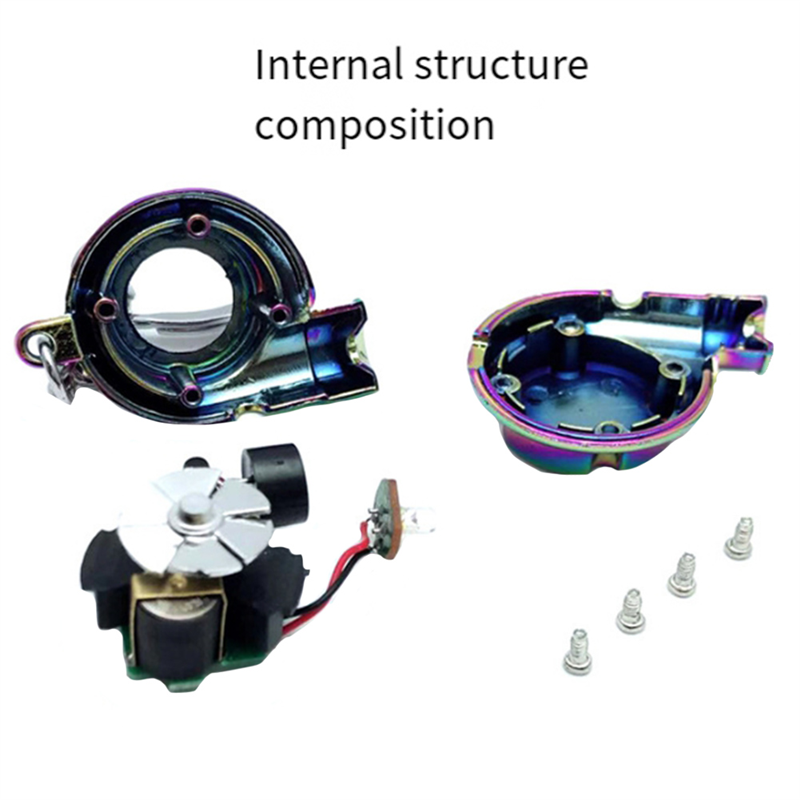 Car Turbo Spinner Keychain with Real Sound and LED Light Mini Turbocharger Key Chain for Car Keys Accessories ,B. 
