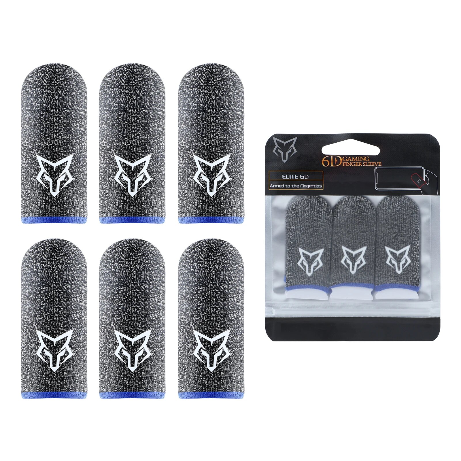 Original Fox Feelers 3 PUBG Game Touch Screen mobile phone 6D Gaming Finger Sleeve,Mobile Game Finger Sleeves