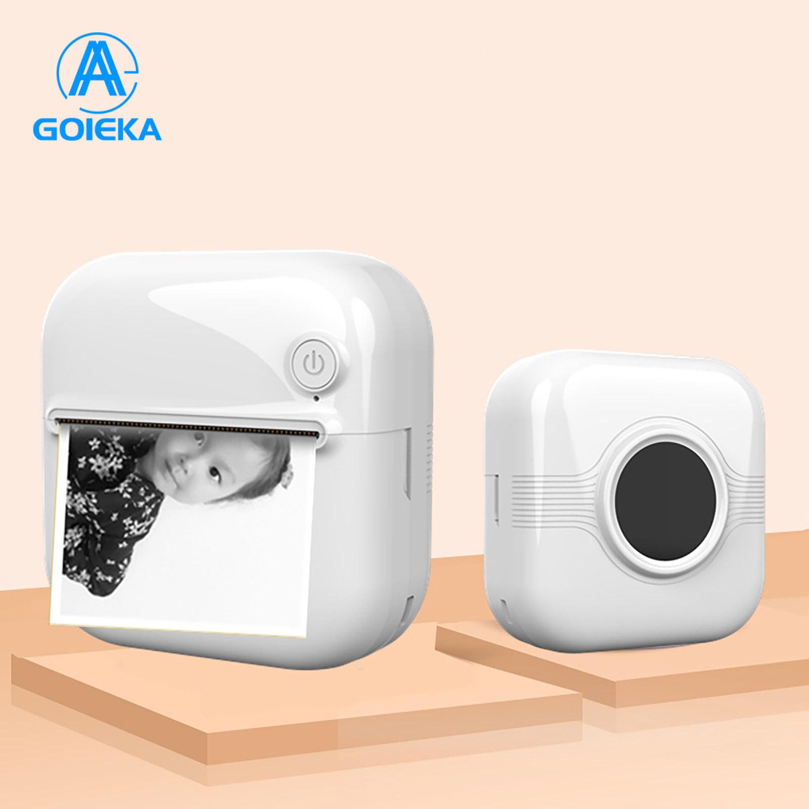 GOIKEA Mini Printer with Rechargeable Battery Portable Bluetooth Mini Thermal Printer for Ios Android Print Photos Receipts Notes Labels Qr Codes on the Go Portable Bluetooth-compatible Printer