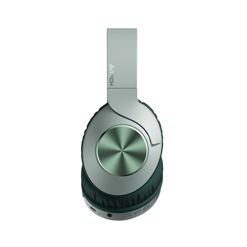 A4tech 2Drumtek BH300 Bluetooth Wireless Headphone - Bluetooth 5.3 Connection - Hybrid Diaphragm - Omni-Directional Mic. - 35H Playback Time - Ash Grey / Matcha Green. 