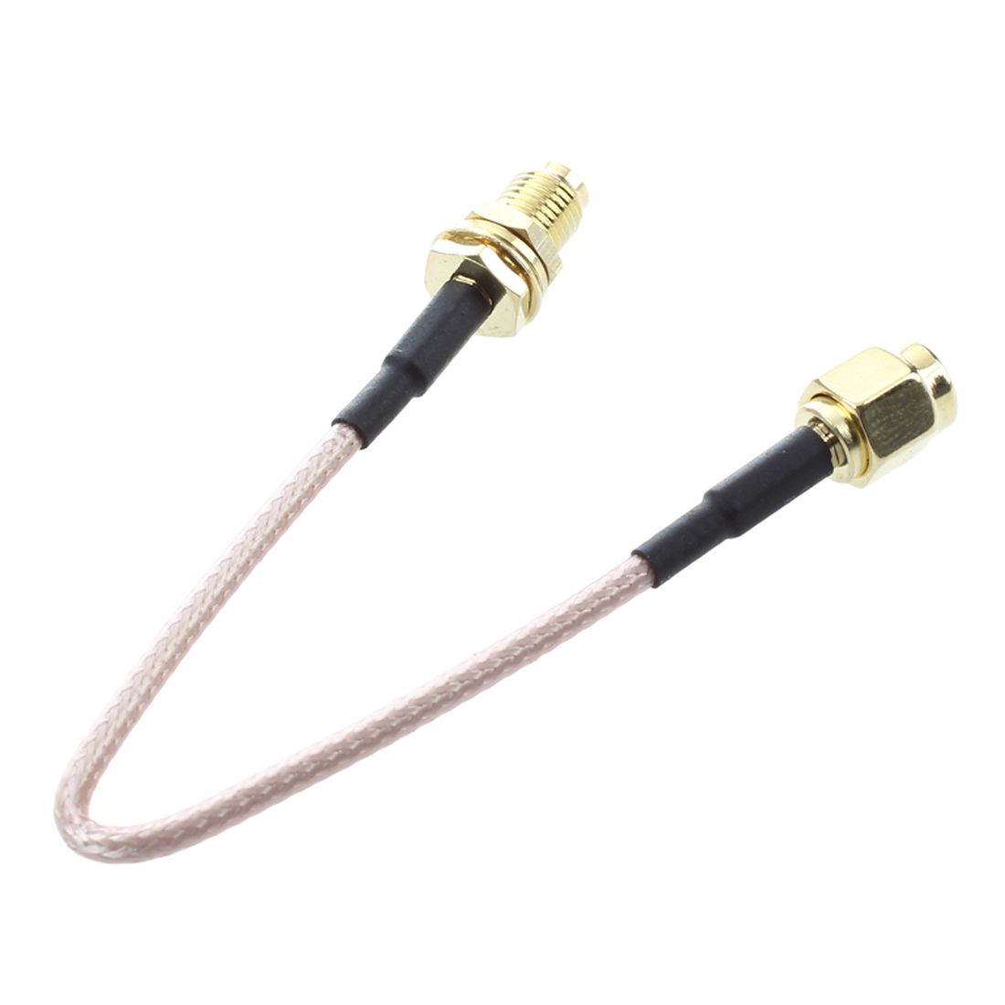 TWEXQNY SMA female SMA male F / M antenna connection cable adapter black + gold