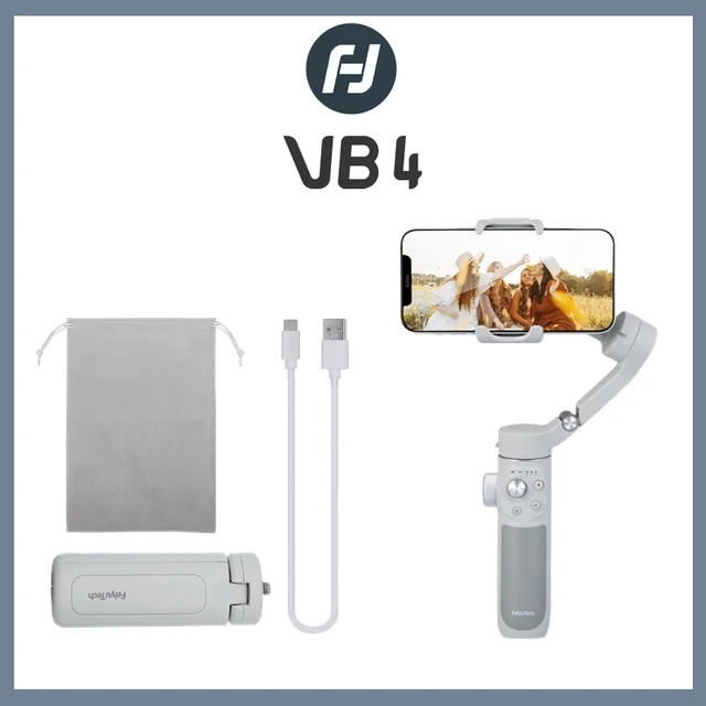 FeiyuTech Vimble 4 VB4 Smartphone Stabilizer Face Tracking 3-Axis Phone Gimbal Built-in Selfie Stick Portable for iPhone. 