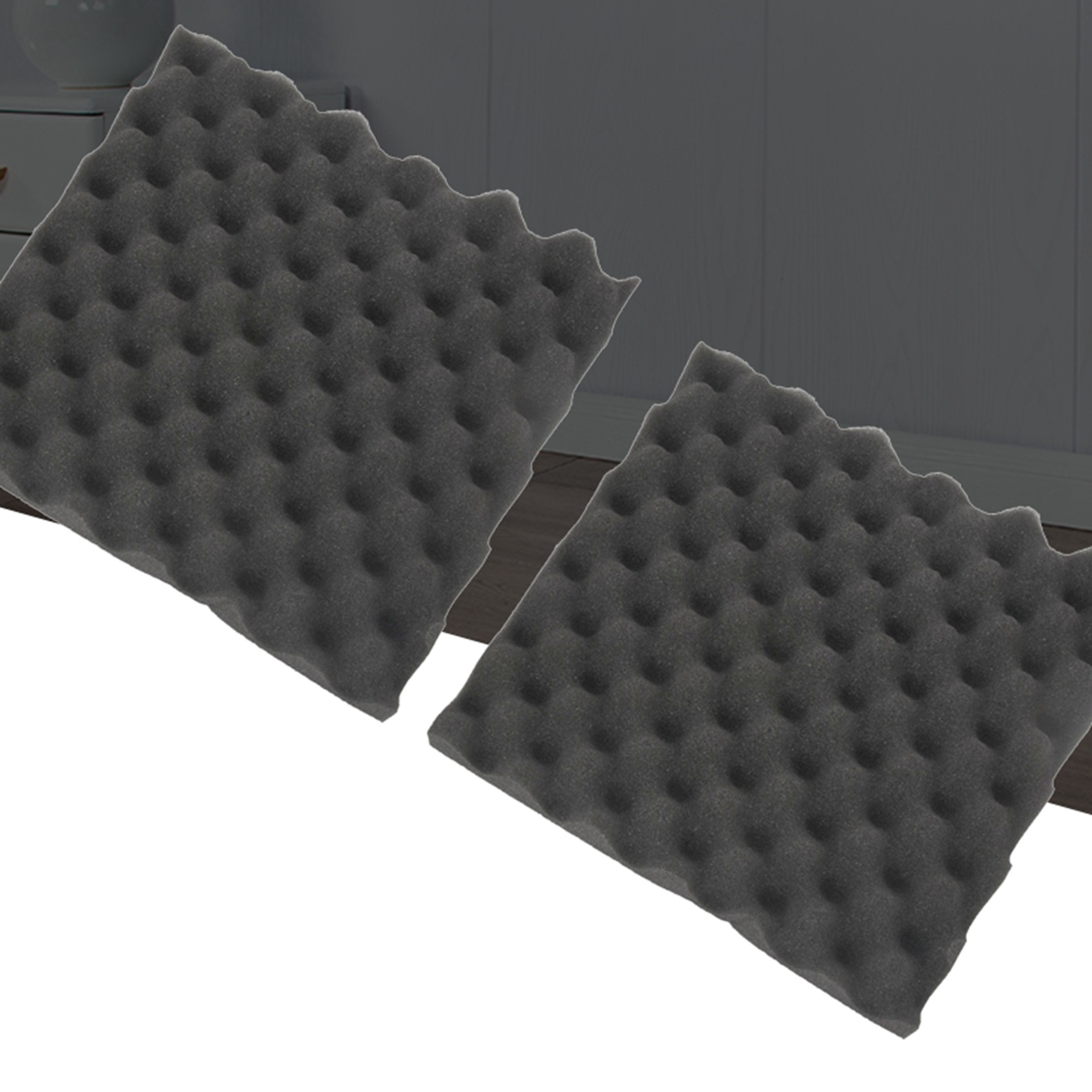 48Pcs 30X30X4CM Soundproofing Acoustic Foam Tiles Noise Sound-Absoing