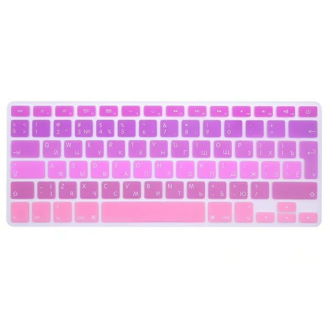 【Daily Necessities For Anyone Store】EU/UK Russian Gradient Colors Keyboard Cover Stickers Protector for MacBook A1278 A1425 A1466 A1398 A1286. 