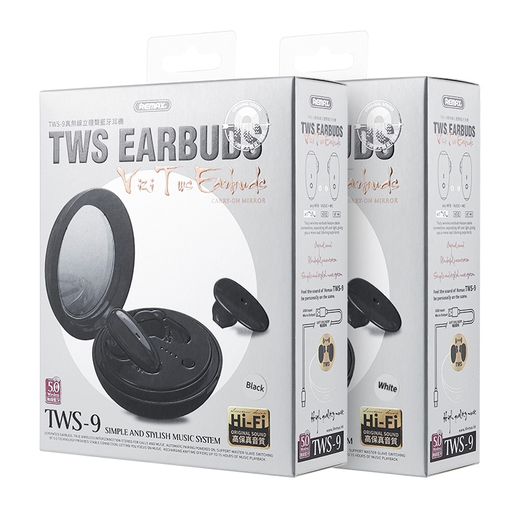 （COD)REMAX TWS-9 Bluetooth Wireless Stereo Earphone with Charging Box. 