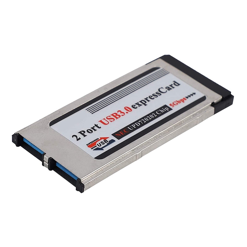 (New) high-speed dual 2 Port USB 3.0 express card 34mm slot express card PCMCIA converter adapter for laptop notebook. 