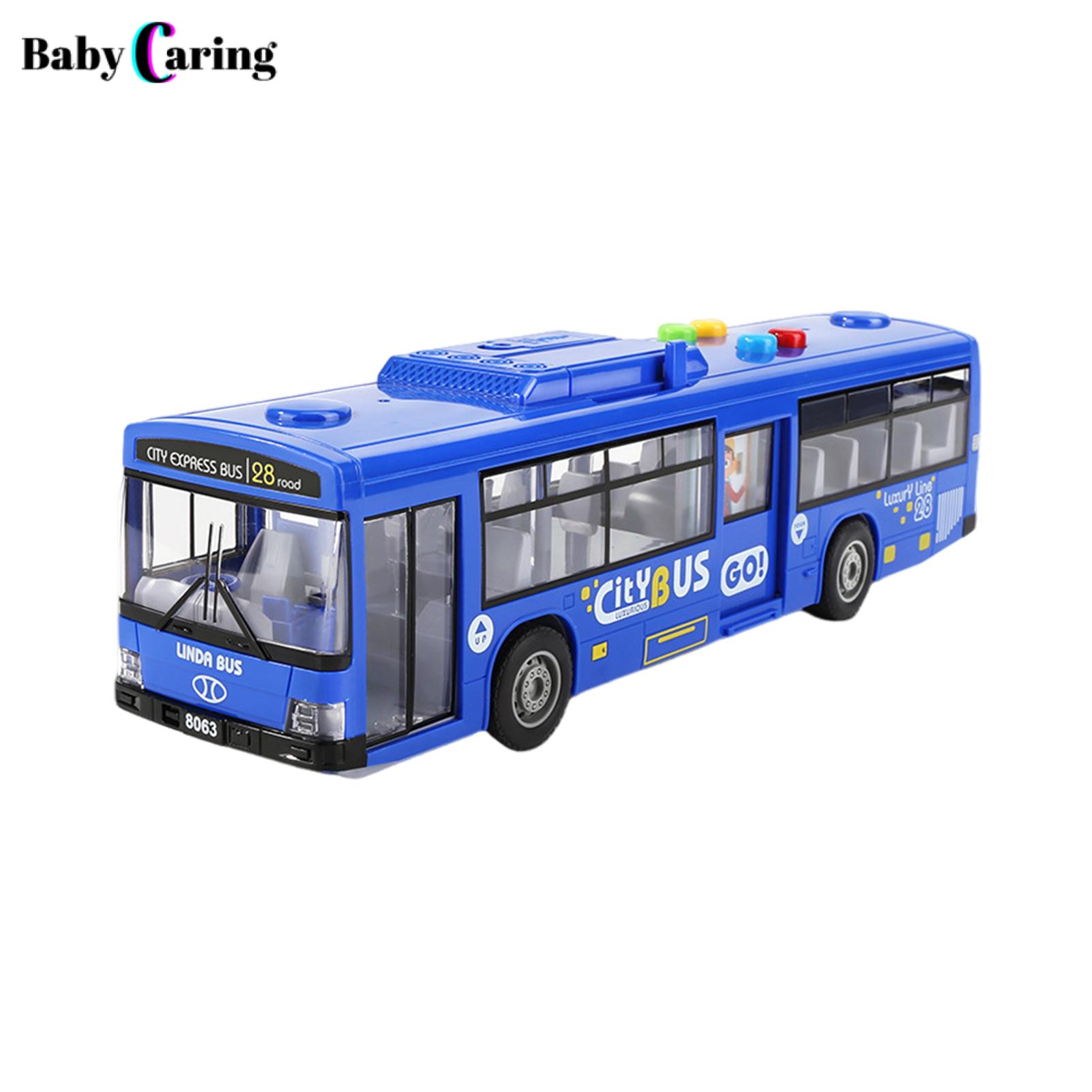 Durable Toy Bus for Kids Realistic Model Bus Toy with Lights Sounds Friction-powered Movement Perfect Gift for Kids in Asia Lifelike Toy Bus for Children. 