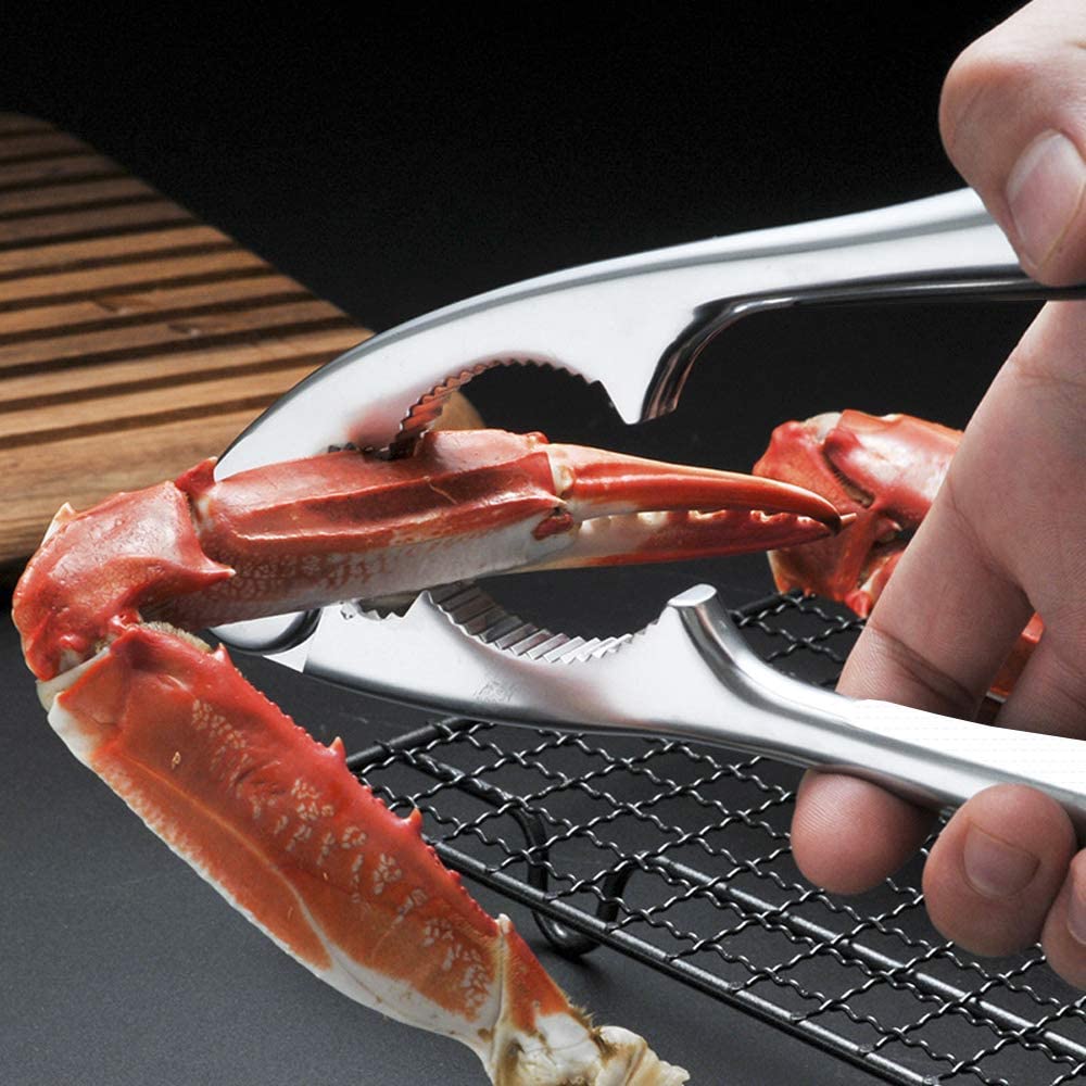 6Pcs Seafood Tools Set Including 2 Forks 2 Lobster Crackers Nut Cracker ,Crab Crackersand 2 Lobster Crab Mallets. 