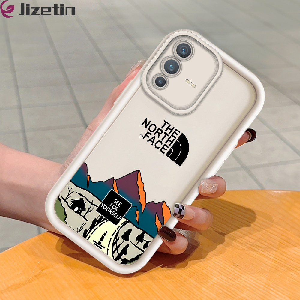 Jizetin for Vivo V23 5G Back Cover Highway To Hill Ladder Camera Soft Rubber Mobile Phone Case
