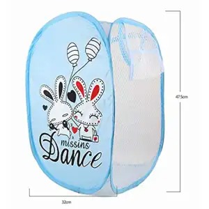 .  Laundry Bag | Nylon Storage Basket with Handle | Clothes Basket for Home| Net Foldable Laundry | Hostel | Toy Storage | 40 Liter Multi color pack of 1 Lundry Bag. 
