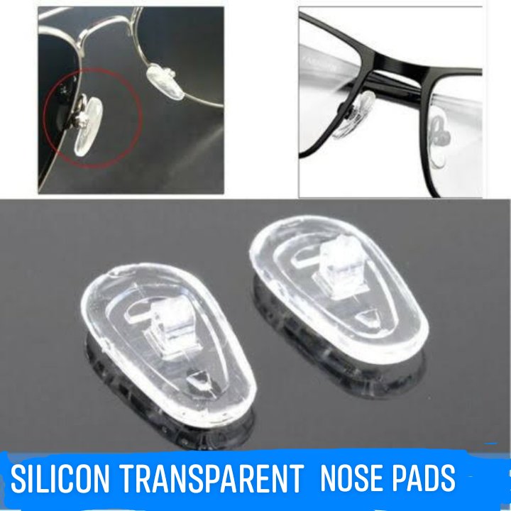 Eyeglass Nose Pads &gt; Soft Silicone Transparent Nose pads -3pairs. 