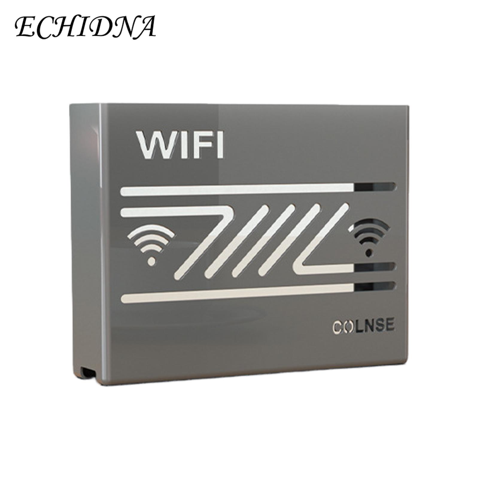 Heavy Duty Router Box Multi-functional Wall Mount Storage Rack for Wifi Router Tv Set-top Box More Efficient Heat Dissipation Modern Design Home Organizer for Southeast Asian Buyers Strong Durable. 
