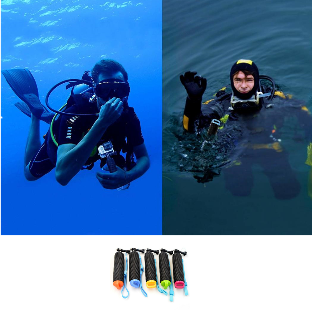 BassPal Water Floating Hand Grip Handle Mount Float accessories for Go Pro Gopro Hero 8 7 6 5 4 Xiaomi Yi 4K SJ4000 SJ5000 Action Camera in Summer swimming stick diving