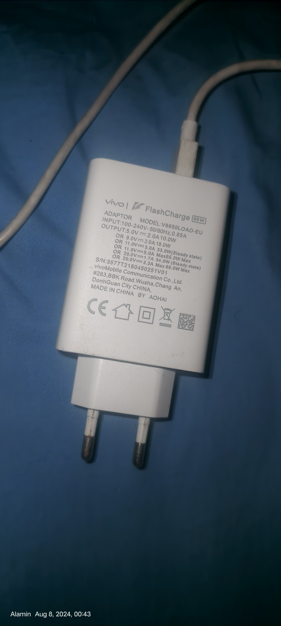 IQOO VIVO 66W Charger Flash Charge Power Wall Adapter Type C Cable For vivo X70 X60 X50 X30 V27 Pro S12 S15 S16 e IQOO Neo 5. 