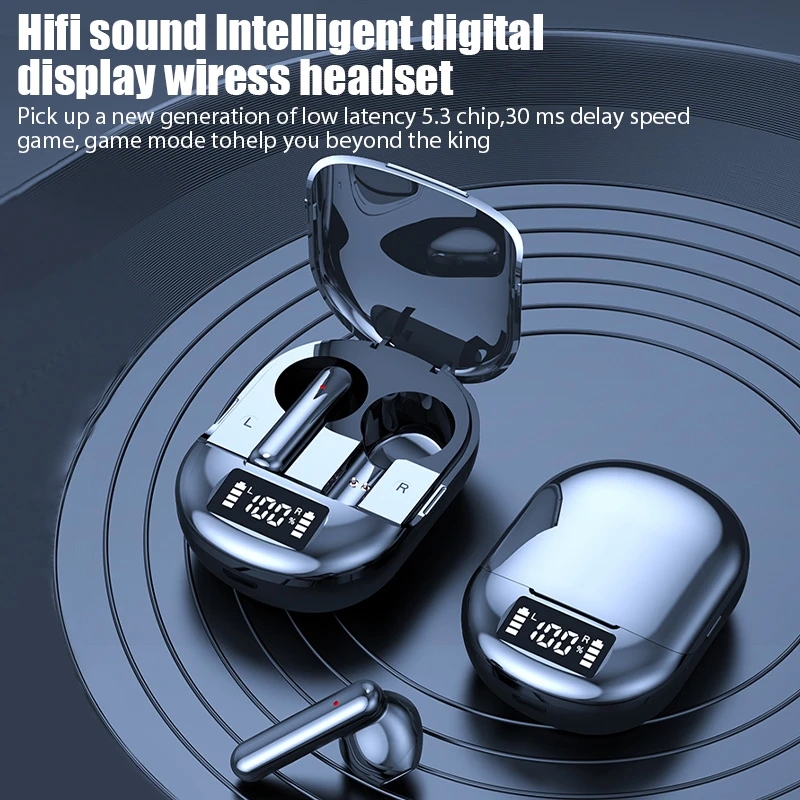 INNOVAT® Air buds K40 Bluetooth Earphones Digital Display Headset Noise Cancelling Earbuds With Microphone High Fidelity Stereo Sound Headphones. 