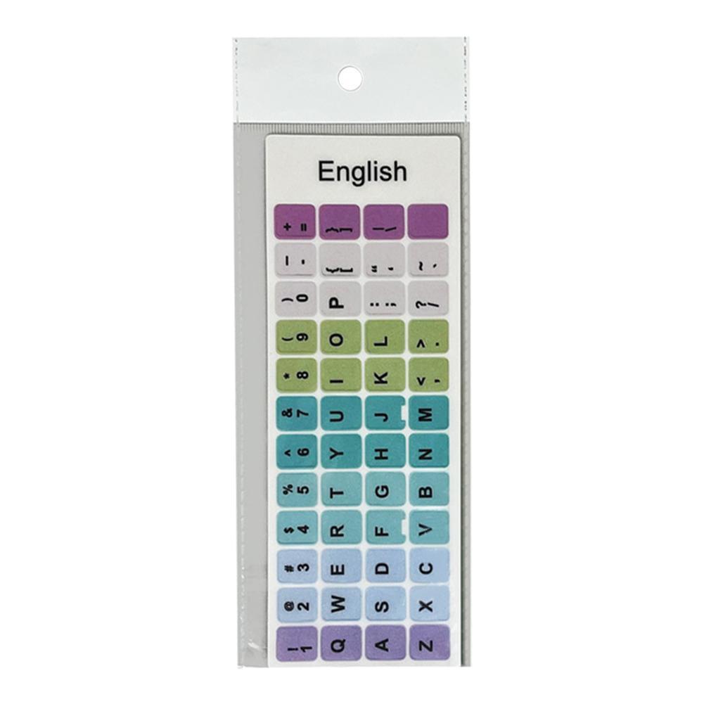 Notebook English Keyboard Sticker Macaron Color Button Sticker For Laptops Desktop Computer Sticker Scrub Repair Film S9Z3. 