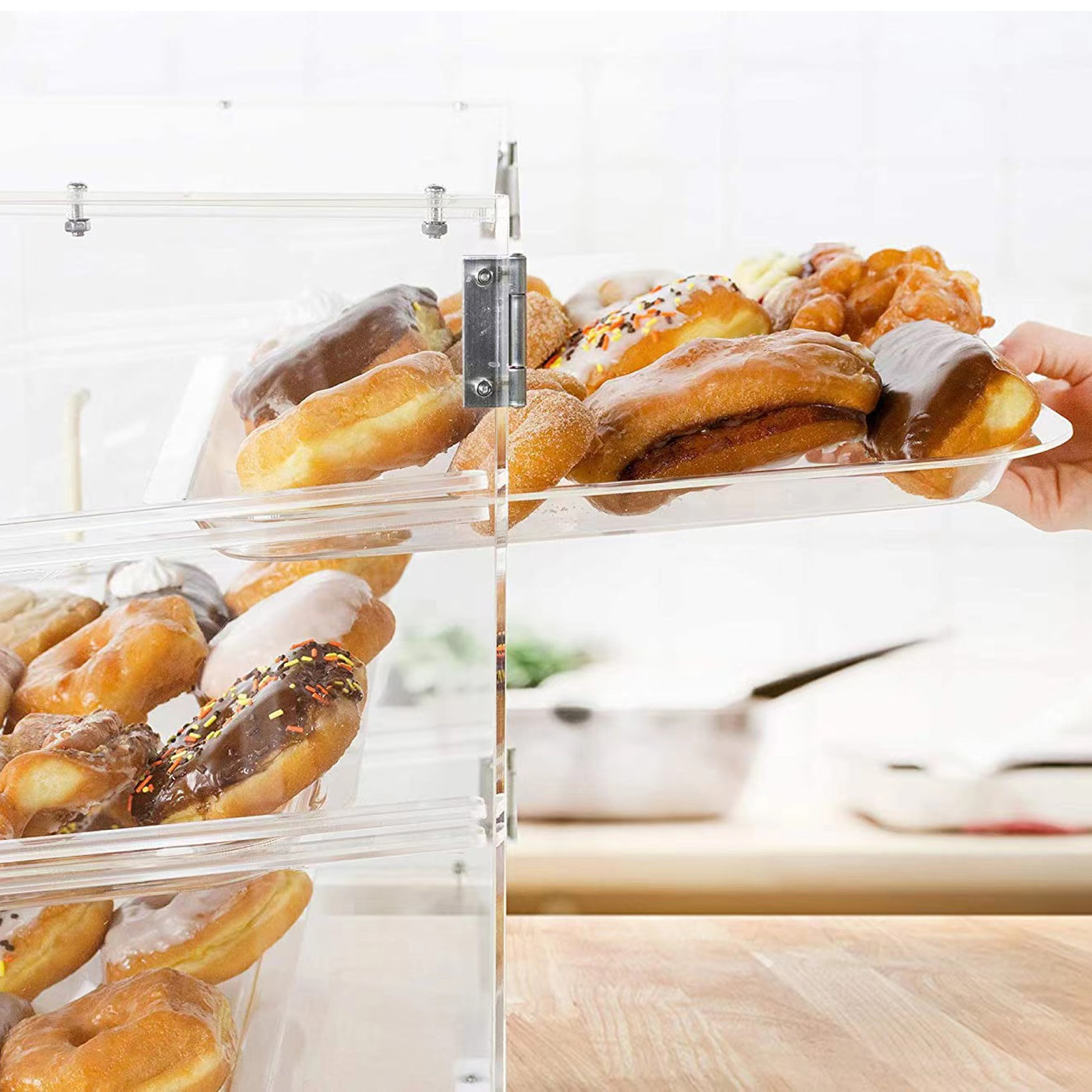 Bakery Display Case Cake Bread Showcase Acrylic for Shop. 