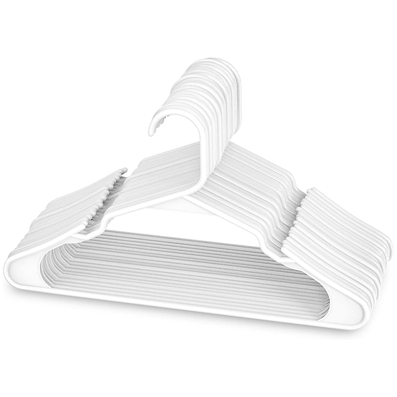 Pack of 60 Everyday Standard White Plastic Hangers Durable Clothes Hangers 