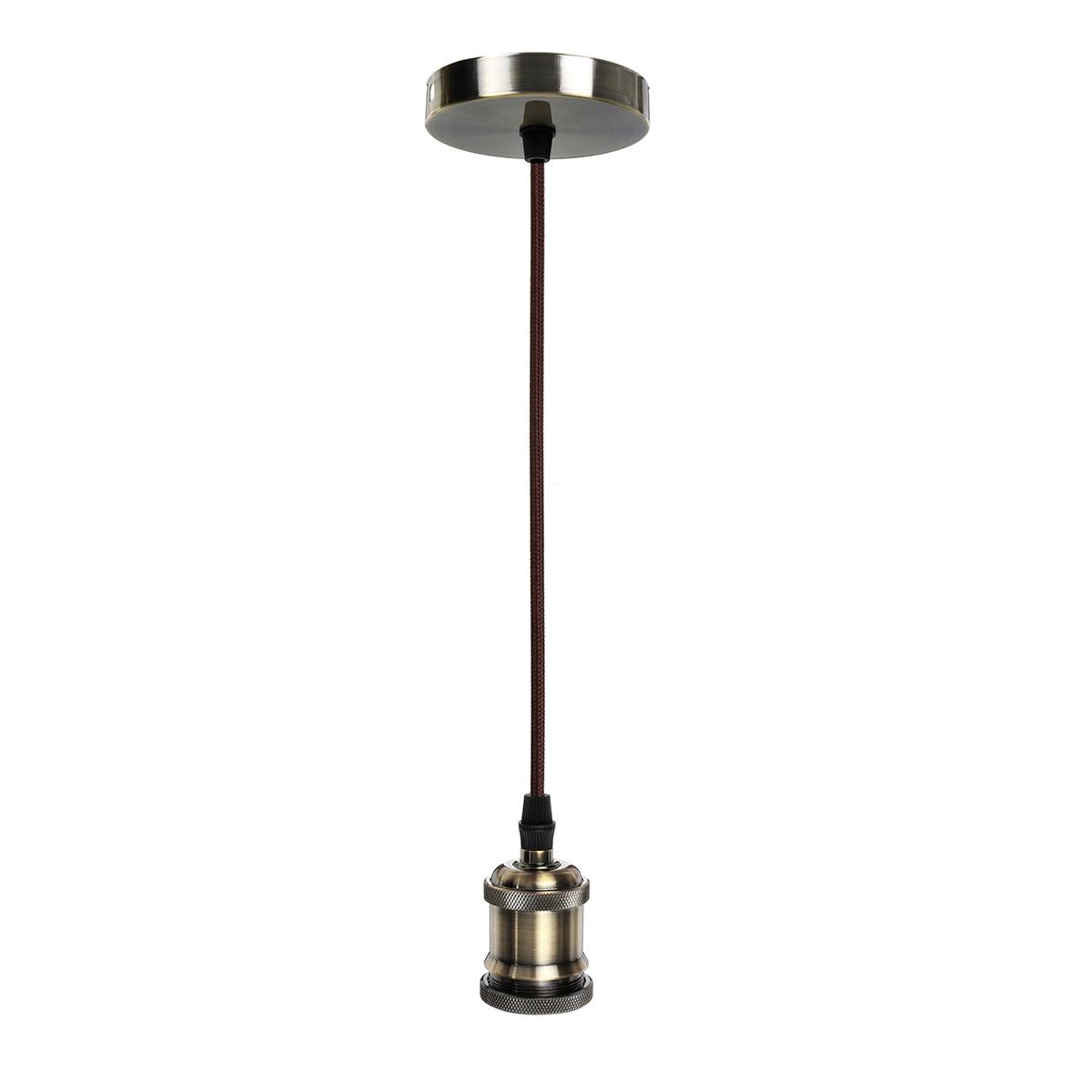 E27 Screw Ceiling Rose Pendant Light Fabric Flex Lamp Holder Fitting Lighting. 