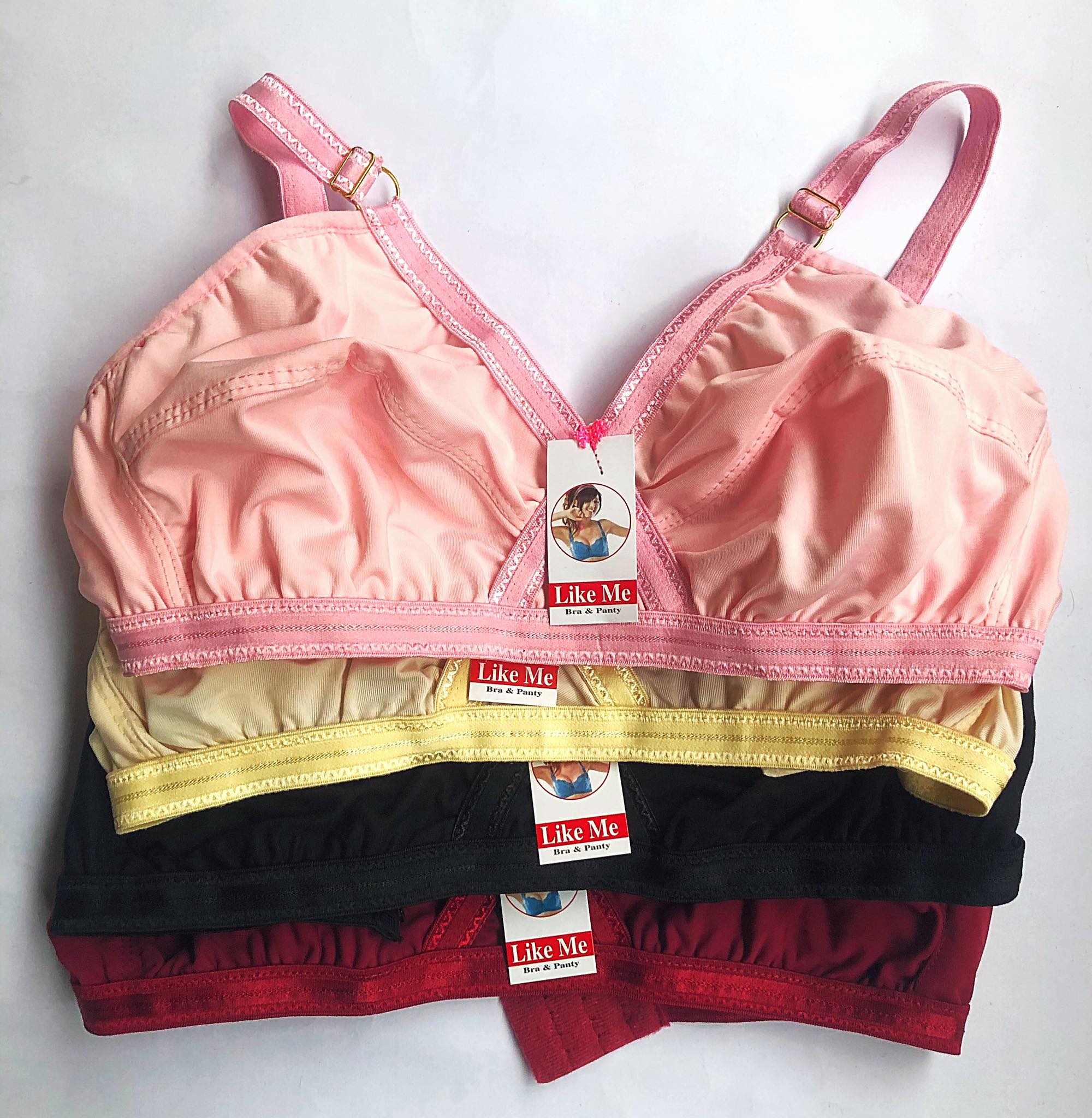China Silk Soft and Comfortable Multicolor Bra and Panty Set - ( 4 Set ). 