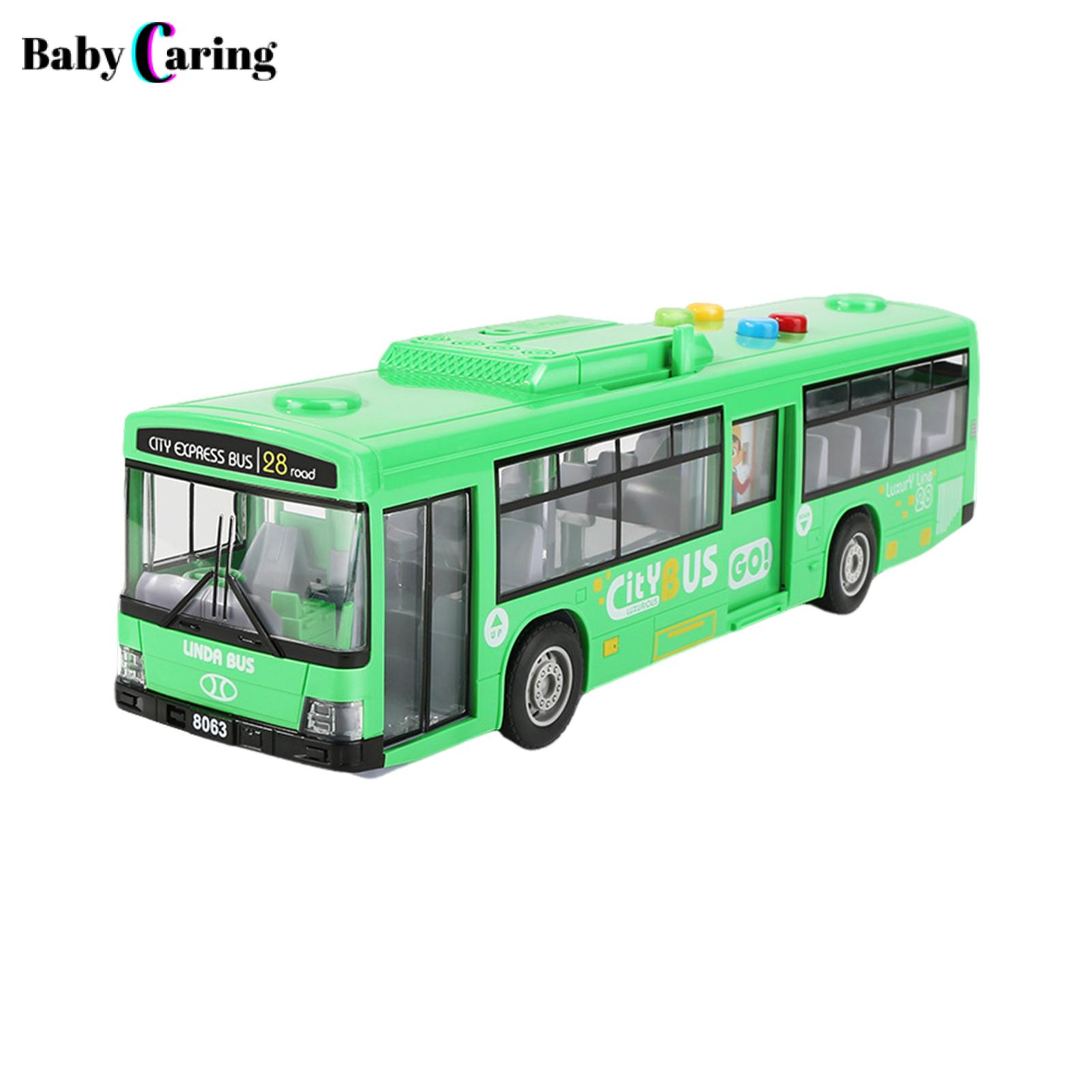 Durable Toy Bus for Kids Realistic Model Bus Toy with Lights Sounds Friction-powered Movement Perfect Gift for Kids in Asia Lifelike Toy Bus for Children