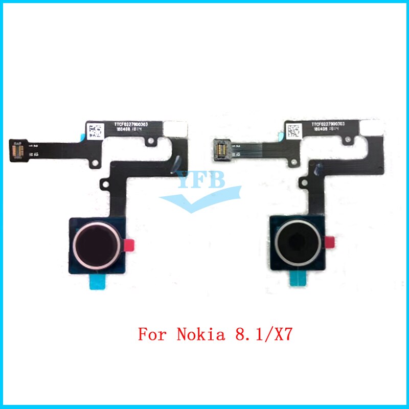 For Nokia 6.1 TA-1054 7.1 8.1 5.1 Plus X5 X6 X7 Home Button Fingerprint Menu Return Sensor Flex Cable. 