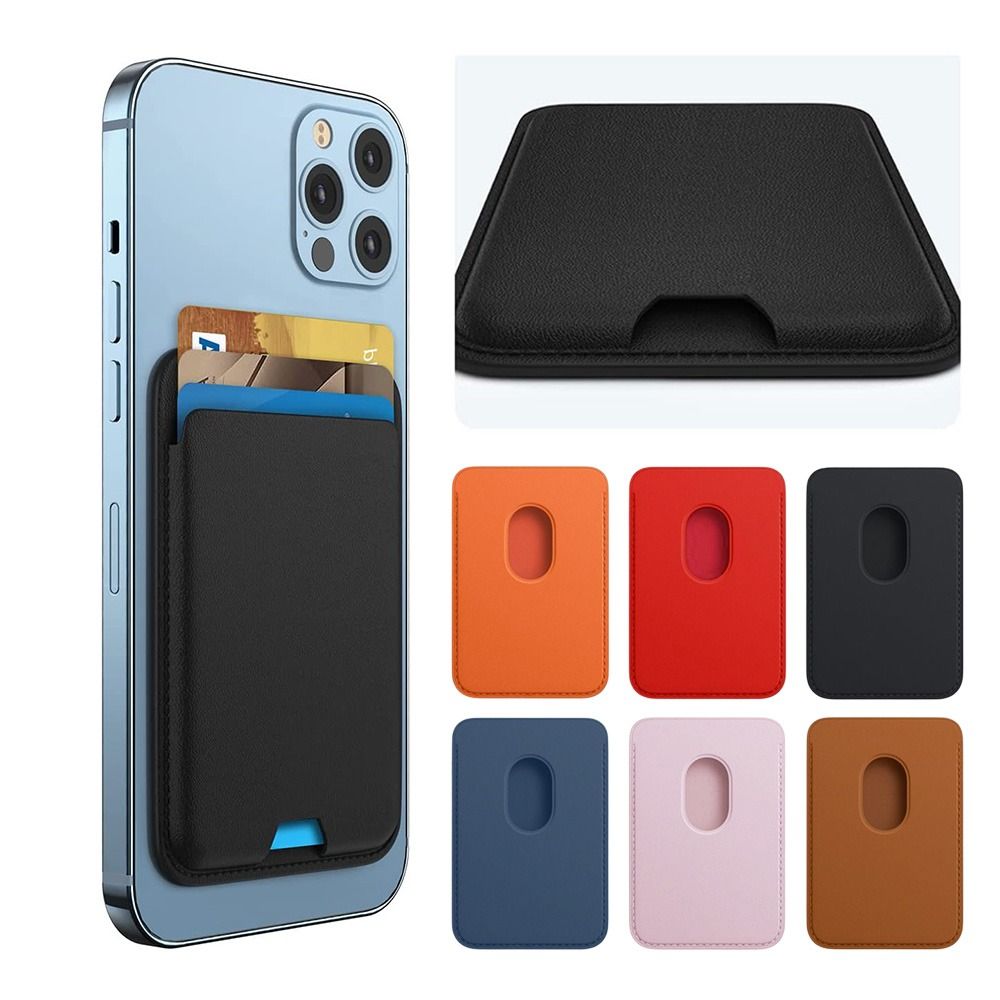 Magnetic Card Holder Wallet Stand ID Card Holder RFID Blocking Thin Wallet Compatible with Apple MagSafe Wallet for iPhone 14/13. 
