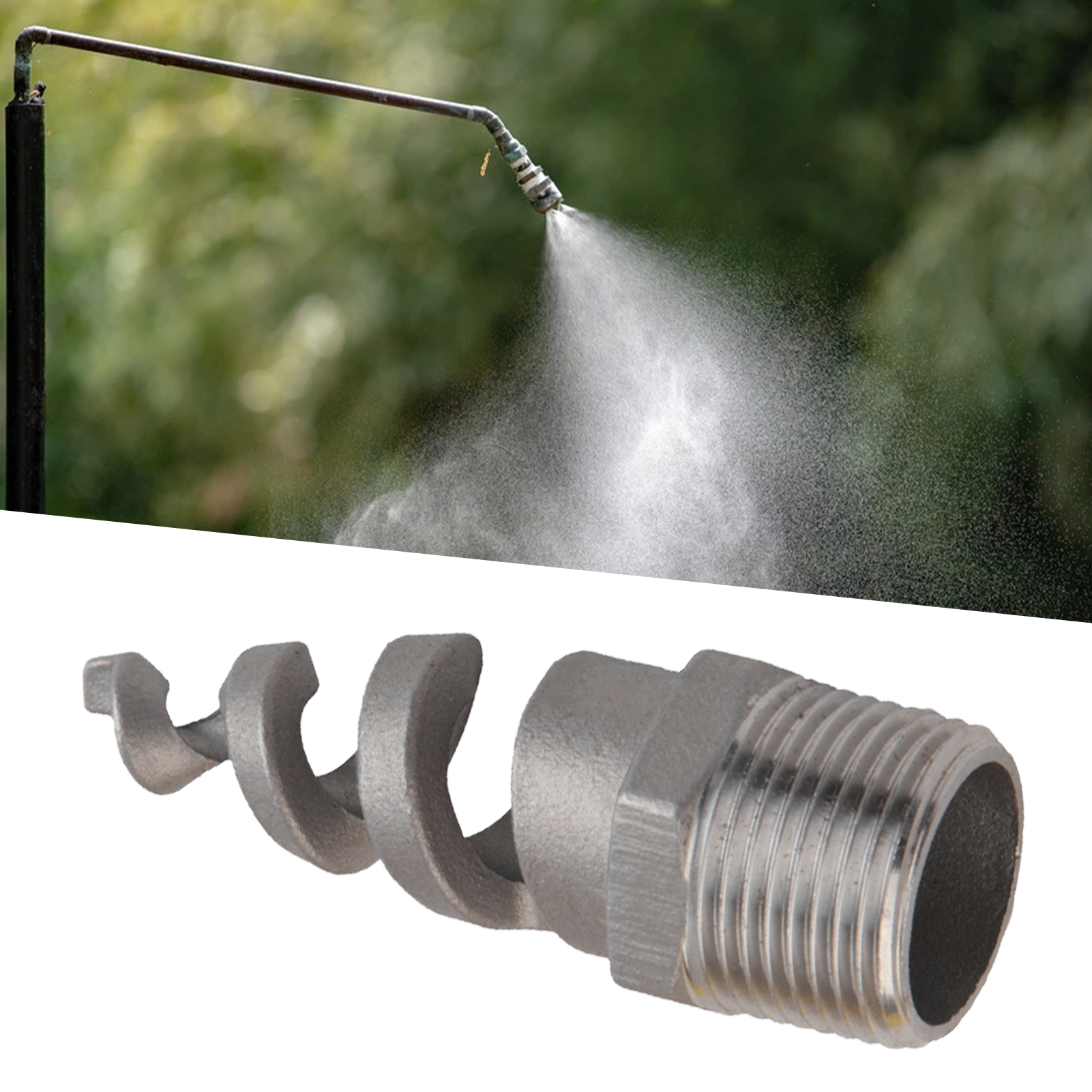 Spiral Nozzle Compt Solid Core Male Thread Spiral Cone Nozzle. 