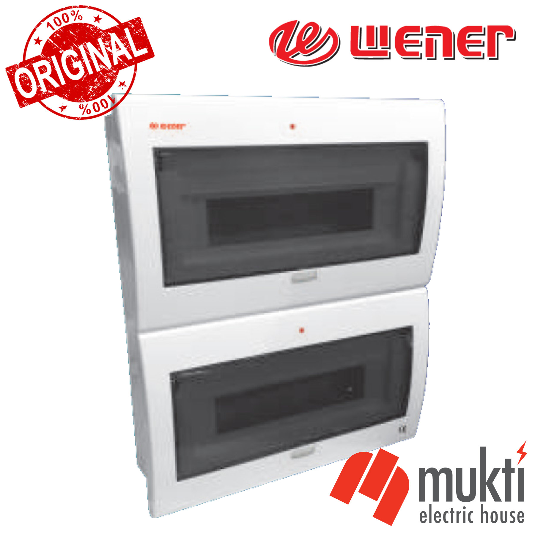 WENER Steel Distribution Box 20-26 Way (11.9x15.5x3in) Capacity Electrical MCB Protection Circuit Breaker DB Board Capacity. 