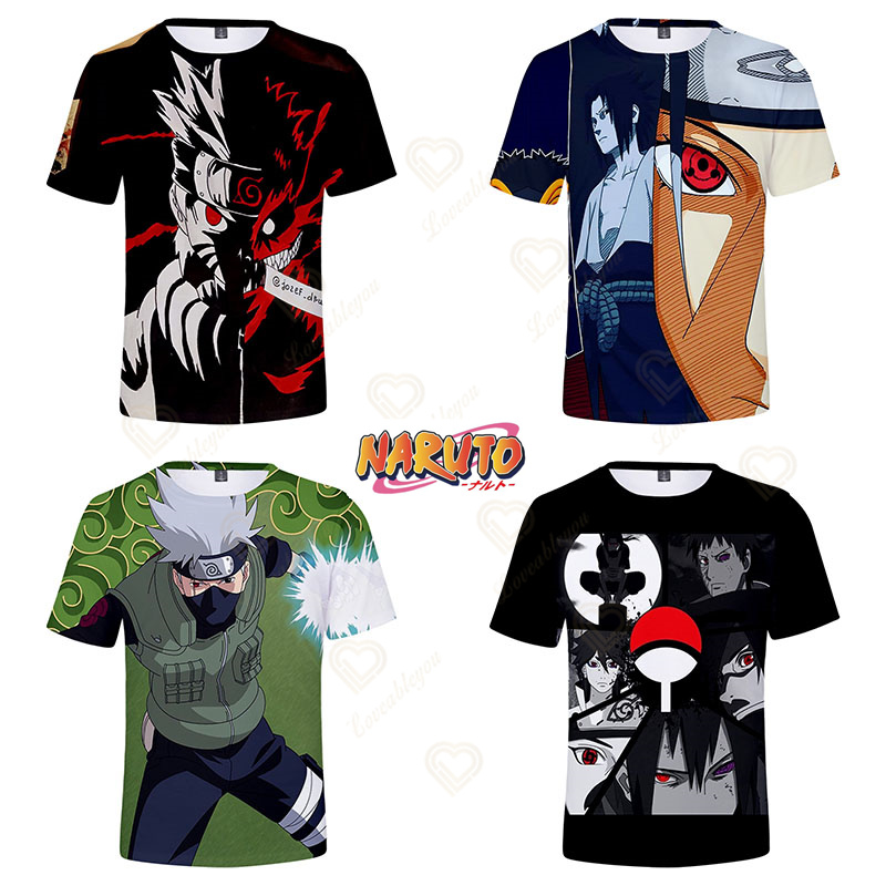 Anime Uzumaki Naruto Summer Men Women Children T-shirt 3D Short Sleeve Print T Shirt Breathable Tops Cool Streetwear Tee
