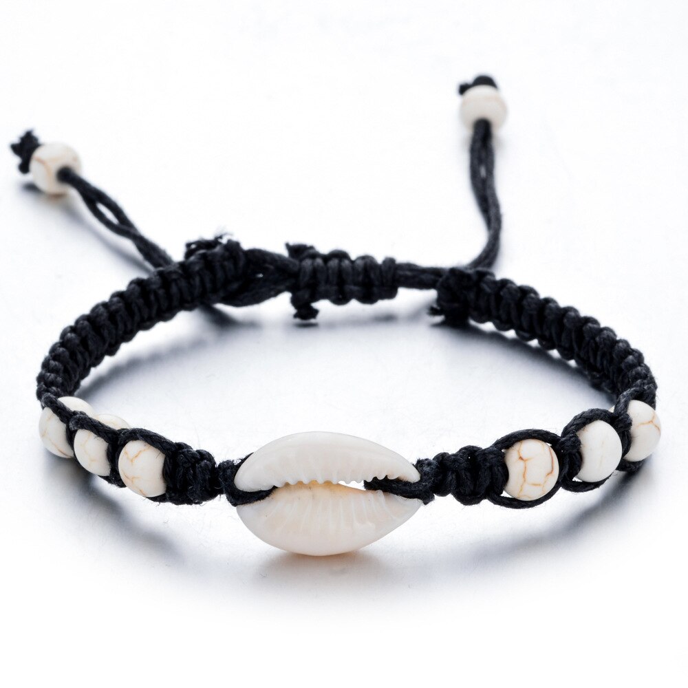 Summer Sea Shell Bracelet Fashion Beach Natural Seashell Handmade String Bracelets Bangles for Women Men Anklet Boho Jewelry