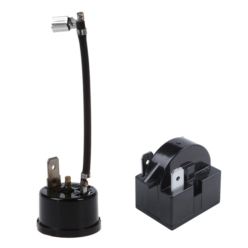 Compressor Thermal Overload Protector for HX1/3HP Refrigerator & 3PIN Terminals Refrigerator PTC Starter Relay 12 Ohm Resistance. 