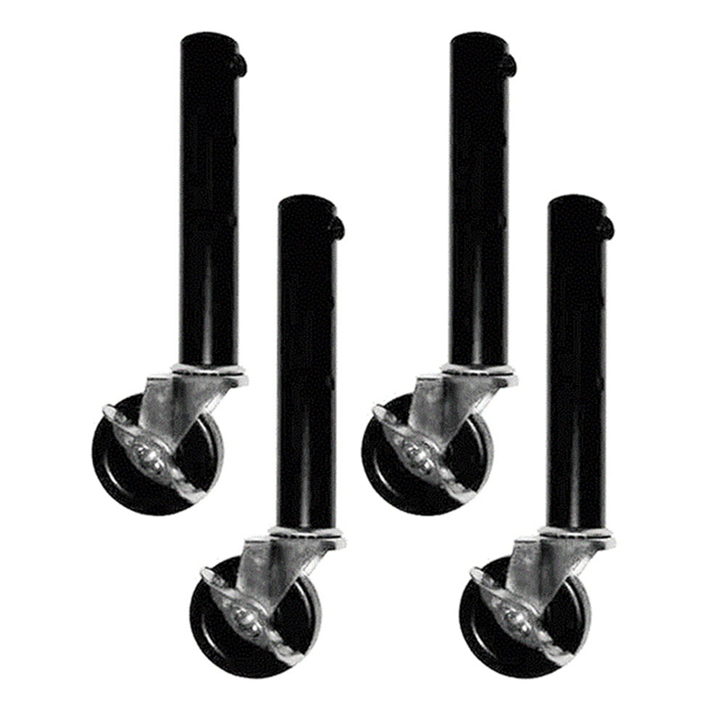 Table Leg Extension for Castors - Pack of 4 Risers with Wheels for Straight and Curved Legs Easy Install 51cm. 