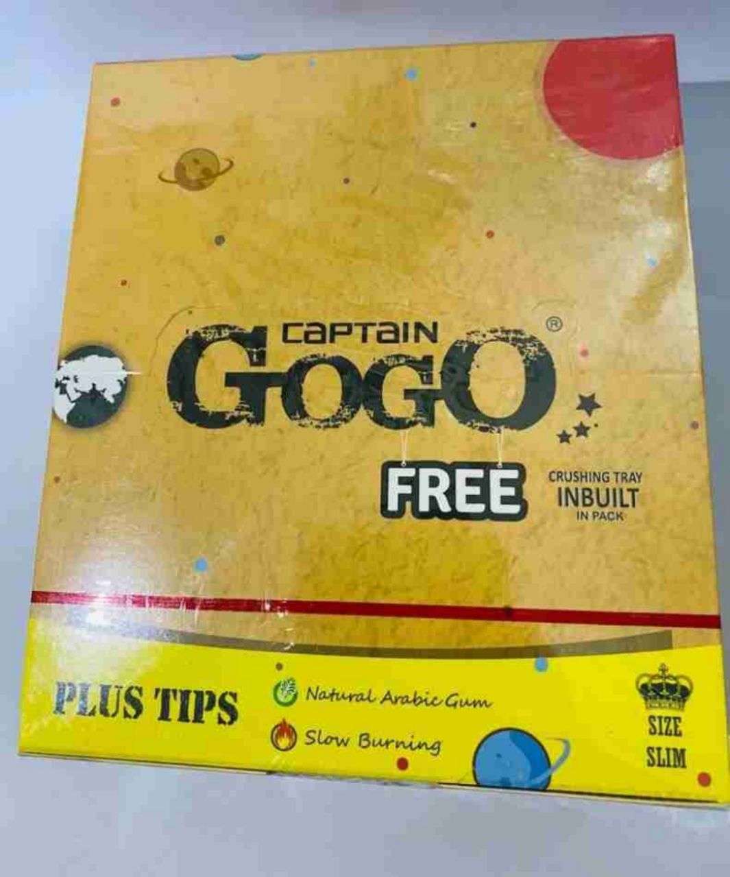 Captain GOGO Full Box Rolloing Paper 22 Packet ( KING SIZE WITH FILTER/ROSE/TIPS). 