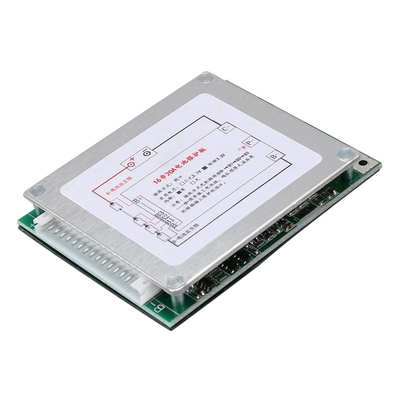 2X 16S 48V 20A 18650 LiFePo4 Battery Protection Board BMS PCB with Balance for E-Bike EScooter