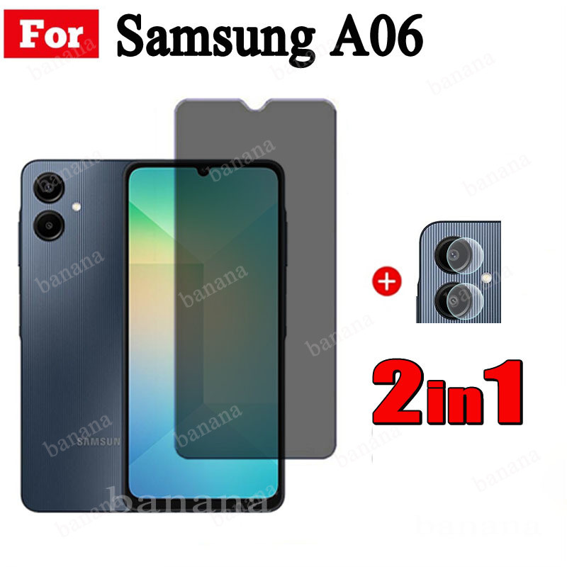Samsung Galaxy A06 Matte Privacy / Ceramic soft film For Samsung Galaxy A05S 2 in 1 Anti Blue Light Ray Tempered Glass Screen Protector and Camera Lens Glass Protector