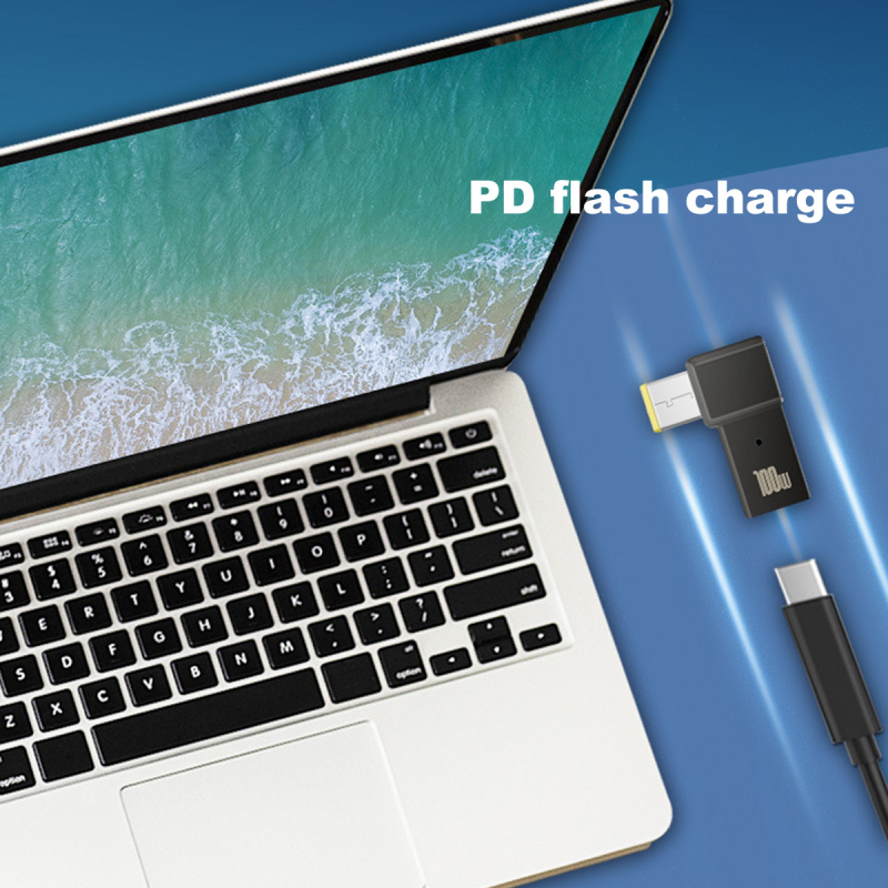 PD 100W USB Type C Female to DC Male Adapter For Lenovo Thinkpad USB-C Fast Charging Cable Converter Square PD Plug. 