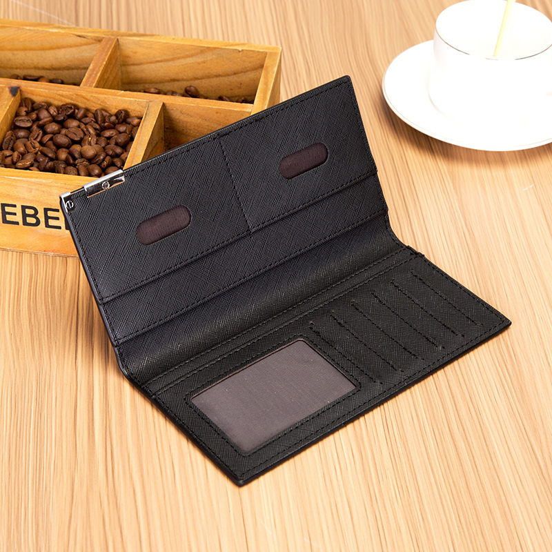 2-23 fashionable new men's wallet long new wallet young people light luxury high-end card wallet wallet men. 