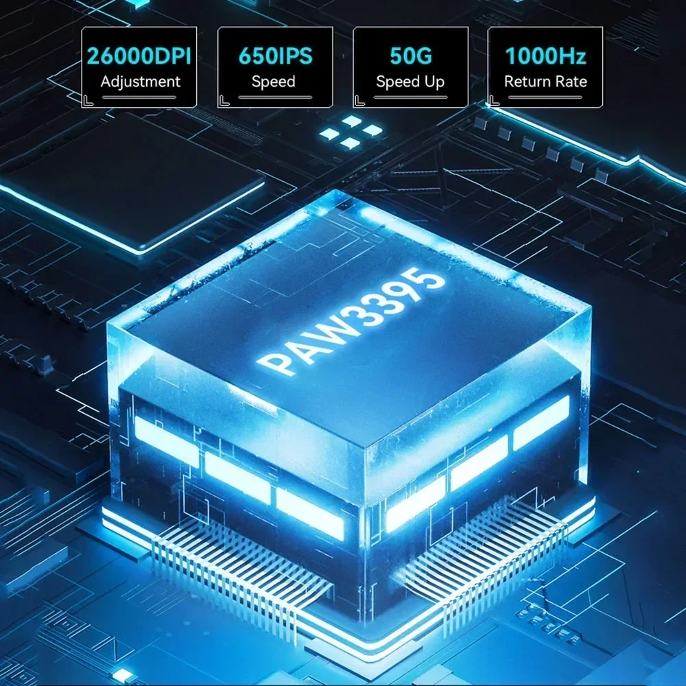 Attack Shark X3 Bluetooth Mouse , 49g Lightweight , PixArt PAW3395, Tri-Mode Connection, 26000dpi, 650IPS, Macro Gaming Mouse. 