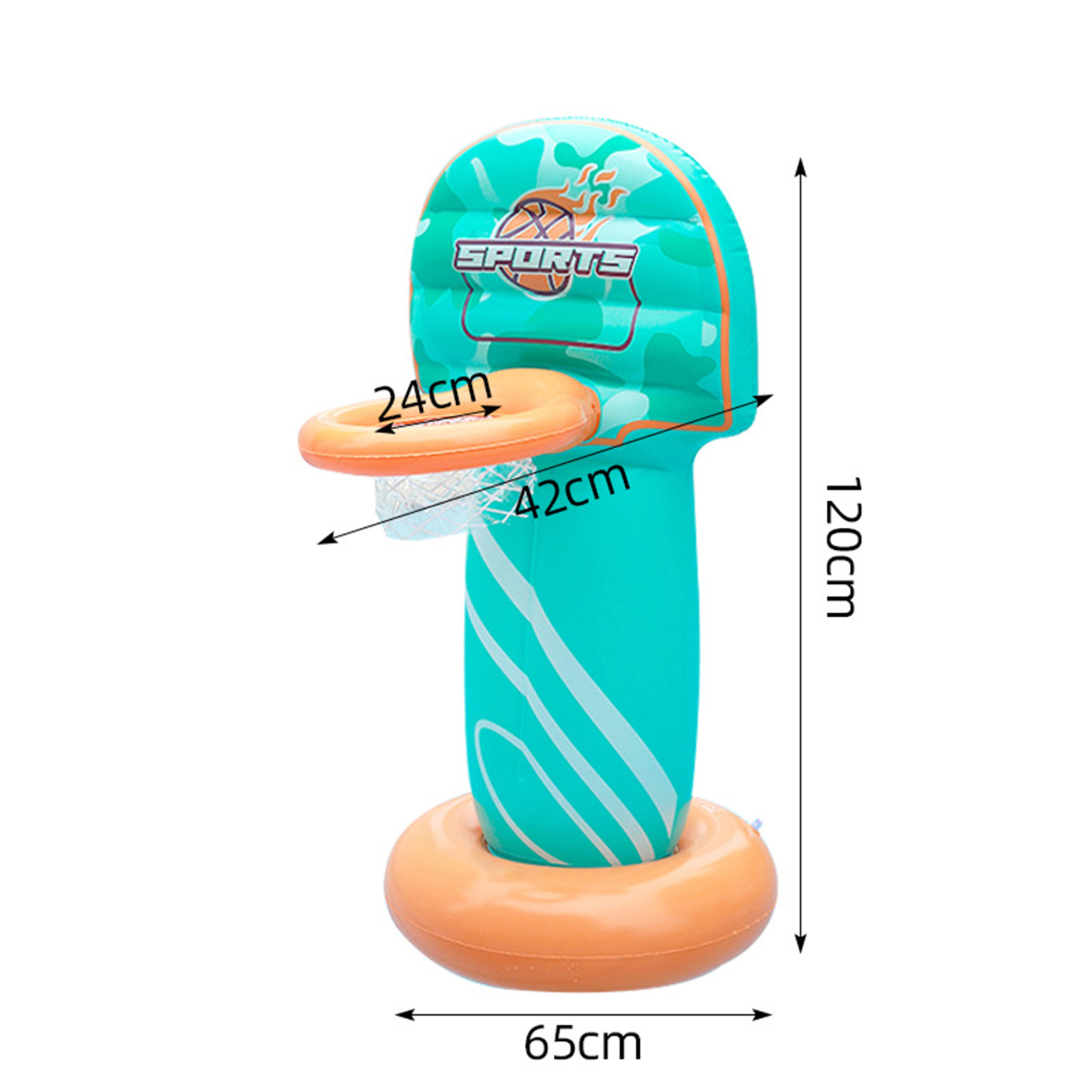 Floating Inflatable Basket Environmental Floating Pool Basketball Frame. 
