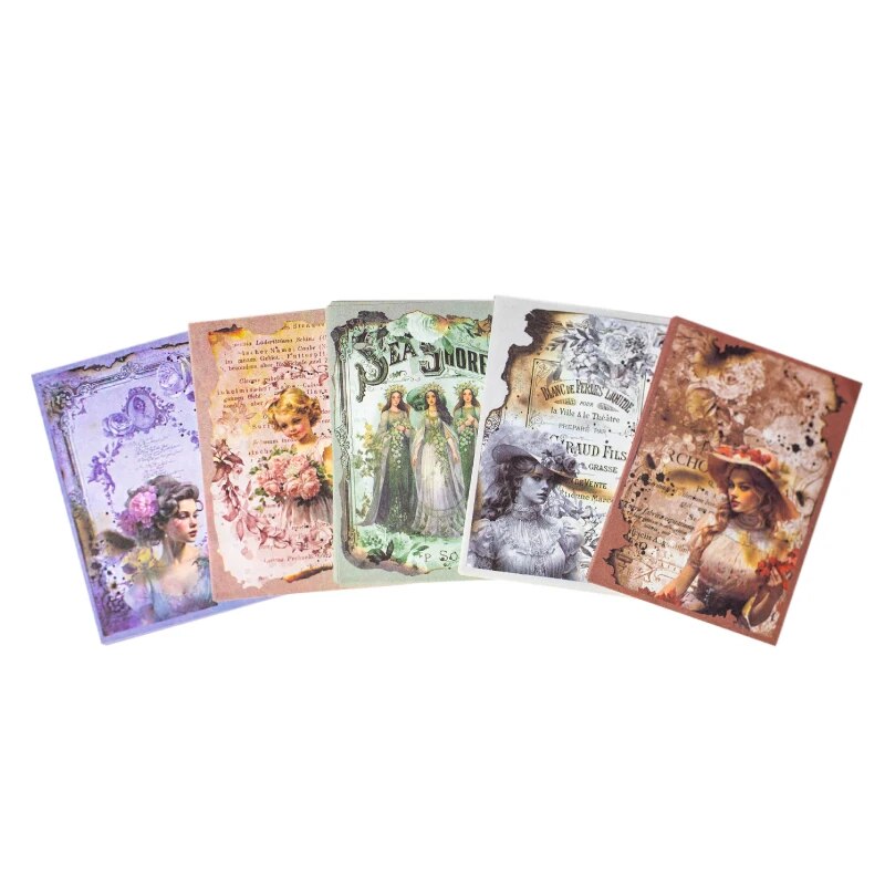5packs/LOT Memoirs of Old Books series creative simplicity material package message paper memo pad. 