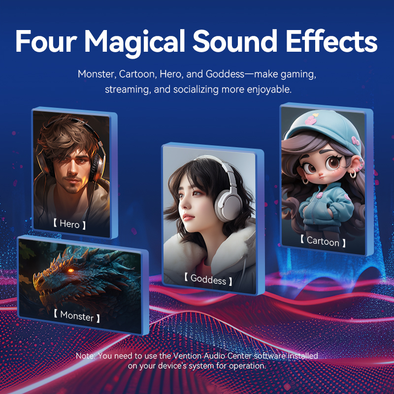 Vention Gaming USB Sound Card External Audio Amplifier with Volume Control Versatile Audio for PC Laptop PS4 PS5 Earphone Headset Desktop Microphone Soundcard Adapter. 