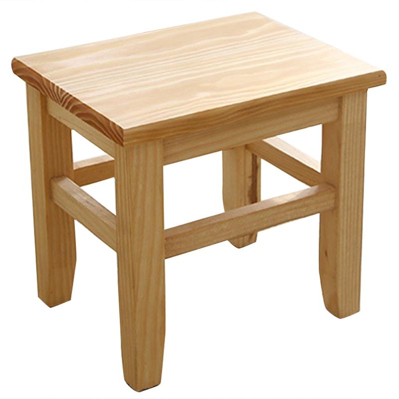 Authentic Merchandise Simple Modern Solid Wood Small Square Stool Short