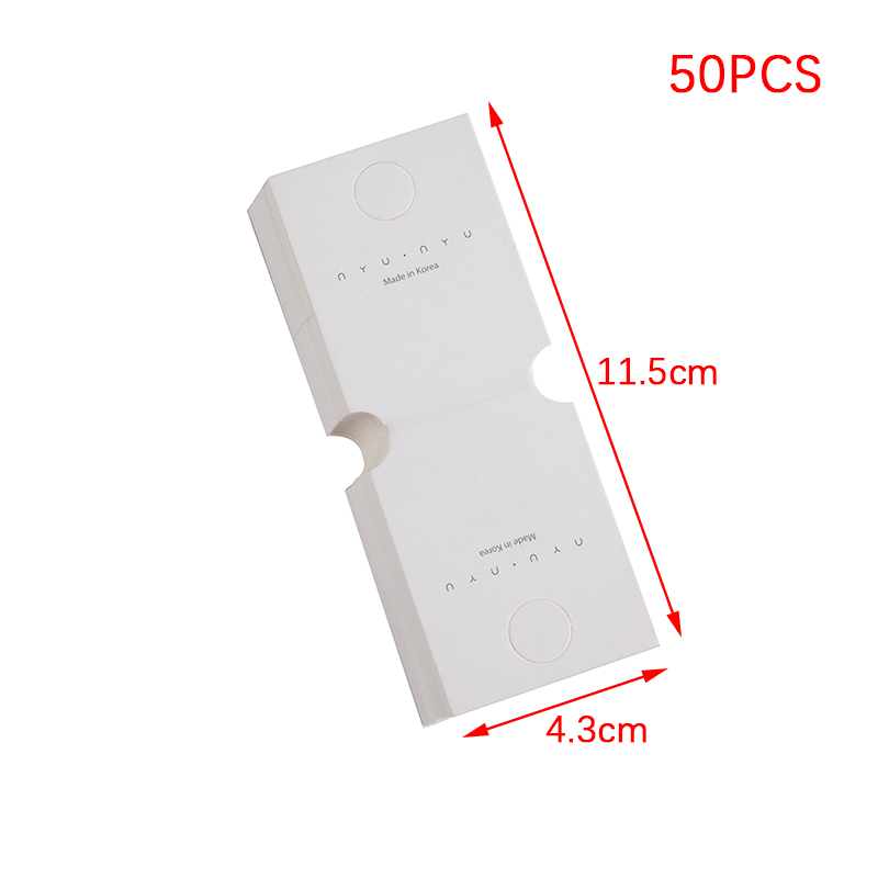 50pcs Fold Over Hang Tags Cardboard Package White Craft Hang Tag Card For Jewelry Display Hanging Bracelets Earings Keychain Hair Clips Hair Ties