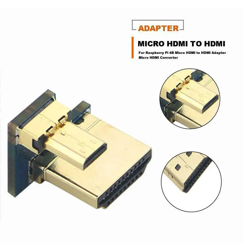 【FUPANG】Converter For Raspberry Pi Micro HDMI-Compatibility HD Adapter HD Cable HD Display Screen Adapter Connect. 