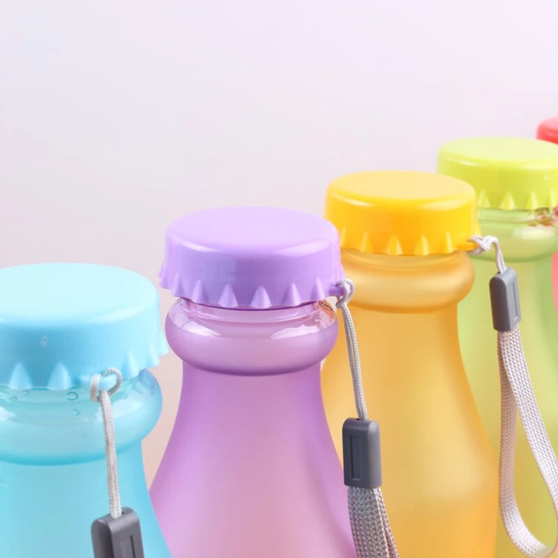 550ML BAP FREE Water Bottle Unbreakable Frosted Sport Kettle Drinking Bottle Outdoor Portable Leak-proof Water Bottle with Rope. 