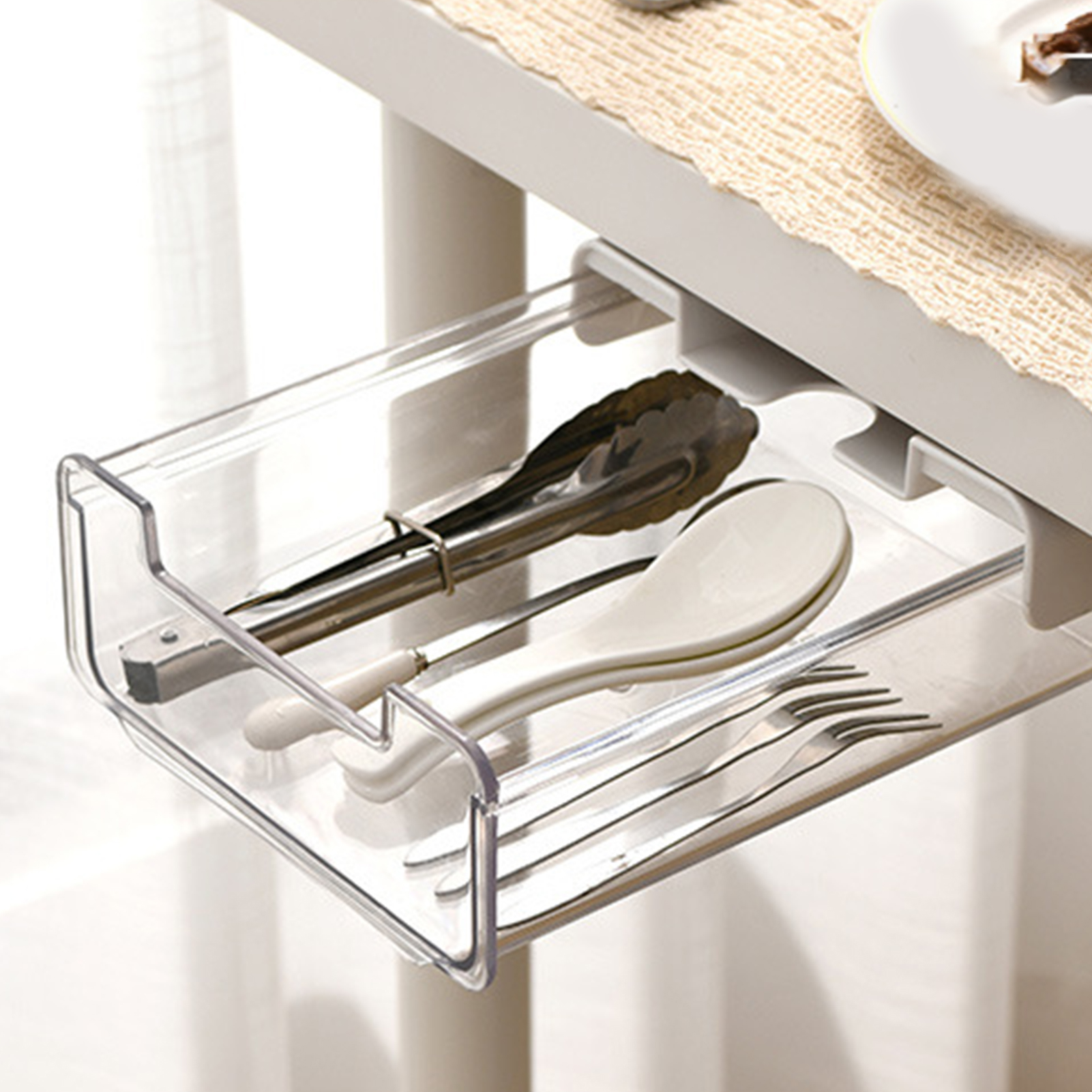 Storage Drawer Multi-purpose Under Desk Pull Out Style Storage Drawer. 